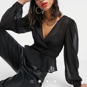 Stradivarius sheer blouse